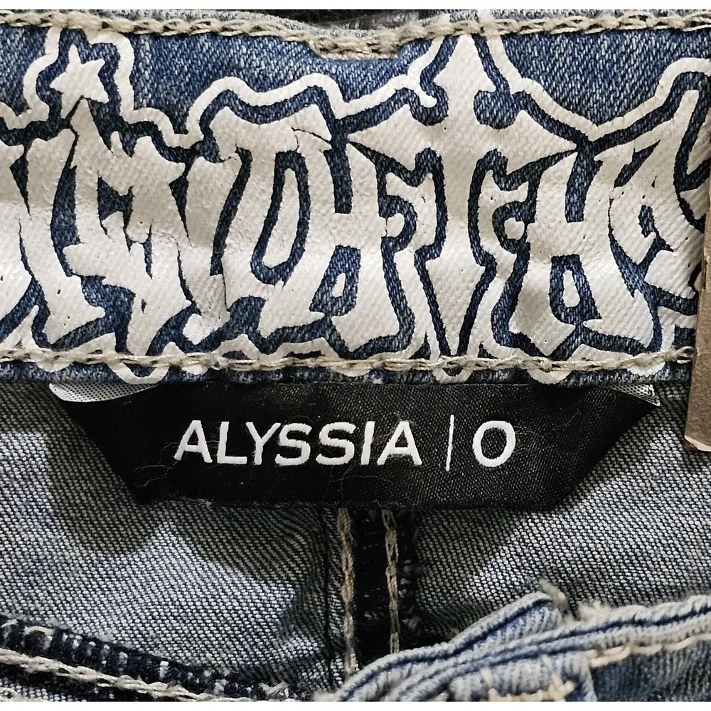 Ninth‎ Hall Alyssa Wings Rider Jeans Size 0 Light Blue Wash Mid Rise Bootcut